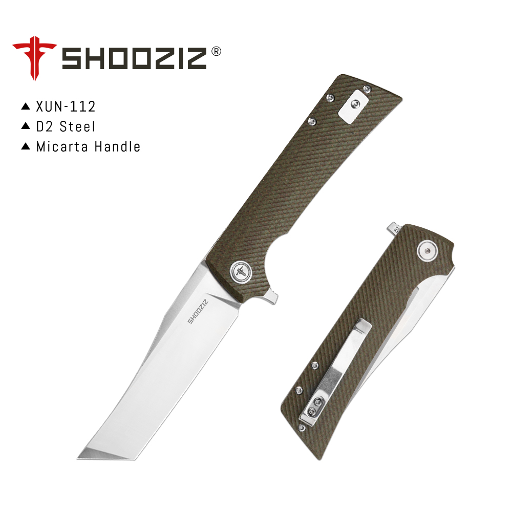 Edc Carry For Men - มีดพับ Shooziz XUN112 EDC พร้อมคลิป, ใบมีด