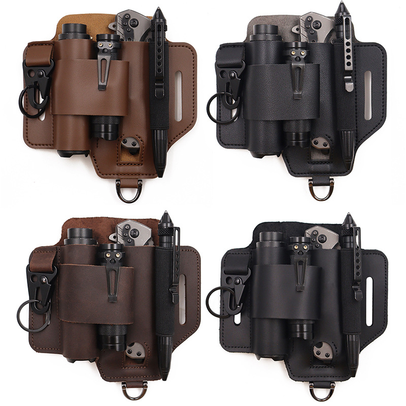 Edc Deep Carry - ซองใส่เครื่องมือยุทธวิธี EDC สำหรับเอาตัวรอดในป่า กระเป๋าคาดเอวสำหรับเก็บของใช้กลางแจ้ง ซองใส่ไฟฉาย ซองใส่มีด