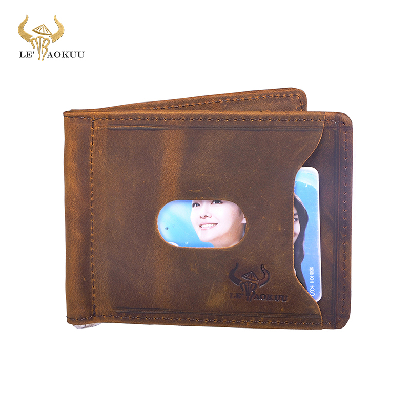 Money Clip Magnetic - คุณภาพหนังผู้ชายคลิปเงินแม่เหล็กของขวัญกระเป๋าสตางค์Photo Holderกรณีออกแบบกระเป๋าด้านหน้ากระเป๋าสตางค์มินิกระเป๋าเงินชาย1098