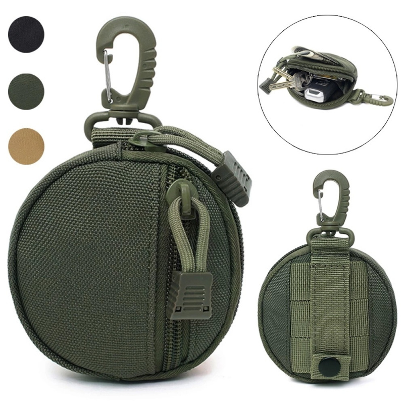 Edc Deep Carry - กระเป๋าคาดเอวอเนกประสงค์กลางแจ้ง กระเป๋าใส่กุญแจไนลอนขนาดเล็กแบบยุทธวิธีพร้อมหัวเข็มขัด เดินป่า ตั้งแคมป์ ท่องเที่ยว EDC