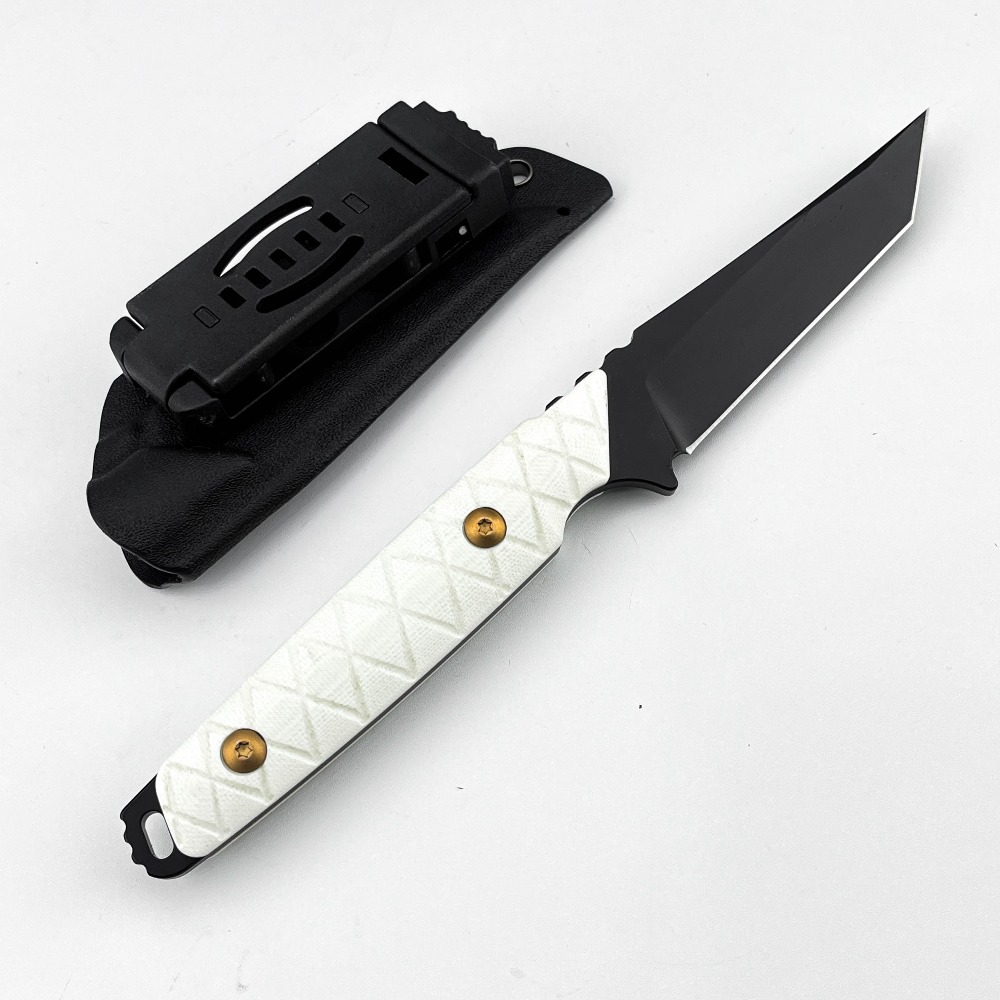 Edc Daily Carry - มีดใบตายแบบใหม่ ด้ามจับ G10 สีขาว ใบมีด D2