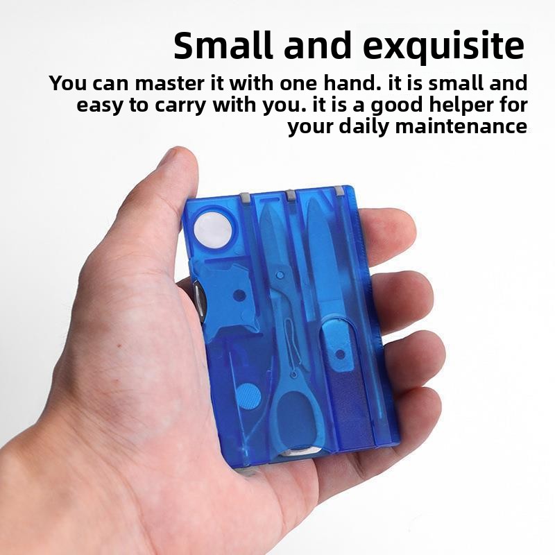 Multitool Credit Card - 12 In 1 กระเป๋าบัตรเครดิตแบบพกพาเครื่องมือกลางแจ้ง Survival Camping