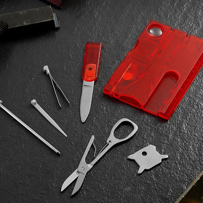 Multitool Credit Card - อุปกรณ์อเนกประสงค์พกพาบางเฉียบ 12 in 1 ขนาดเท่าบัตรเครดิต สำหรับกิจกรรมกลางแจ้ง