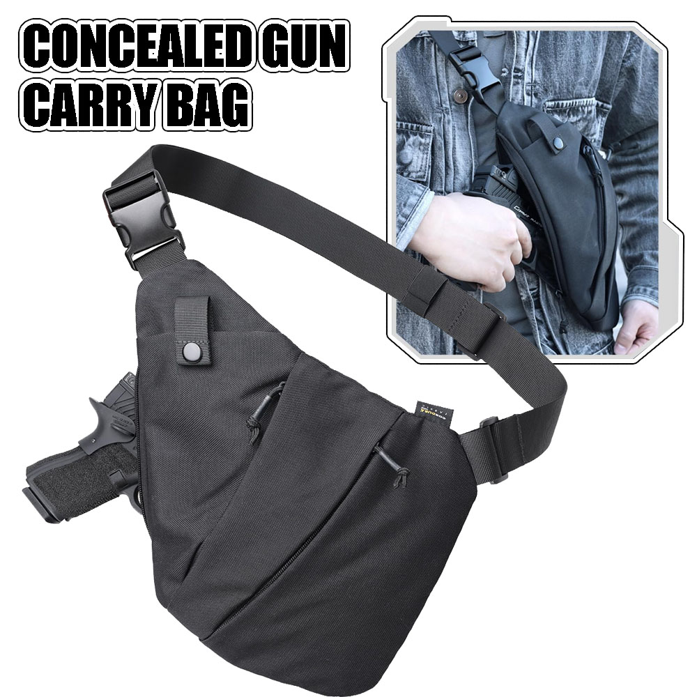 Edc Concealed Carry Sling Bag - ปืนปกปิดทางยุทธวิธีกระเป๋าใส่โน๊ตบุ๊คแบบพกพา Crossbody ของผู้ชายกระเป๋าสะพายปืนพกปืนพกปกปิดกรณีป้องกันการขโมย EDC กระเป๋าใส่โน๊ตบุ๊คแบบพกพา S