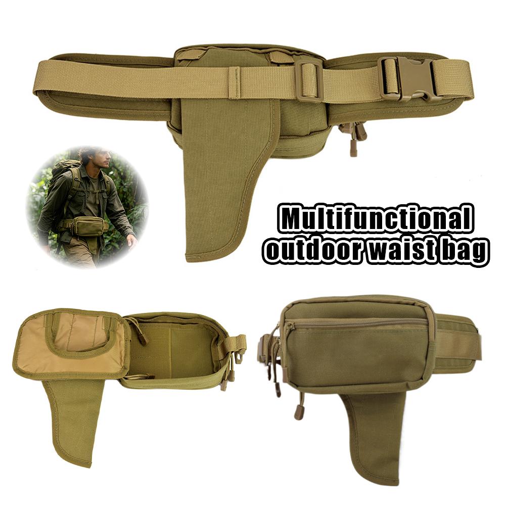 Edc Carry For Men - กระเป๋าคาดเอวป้องกันการโจรกรรมแบบซ่อนได้， กระเป๋าคาดเอว EDC แบบลำลองสำหรับผู้ชายผู้หญิง， กระเป๋าคาดเอวสำหรับเดินทางกลางแจ้งพร้อมช่องใส่ของแบบซ่อน
