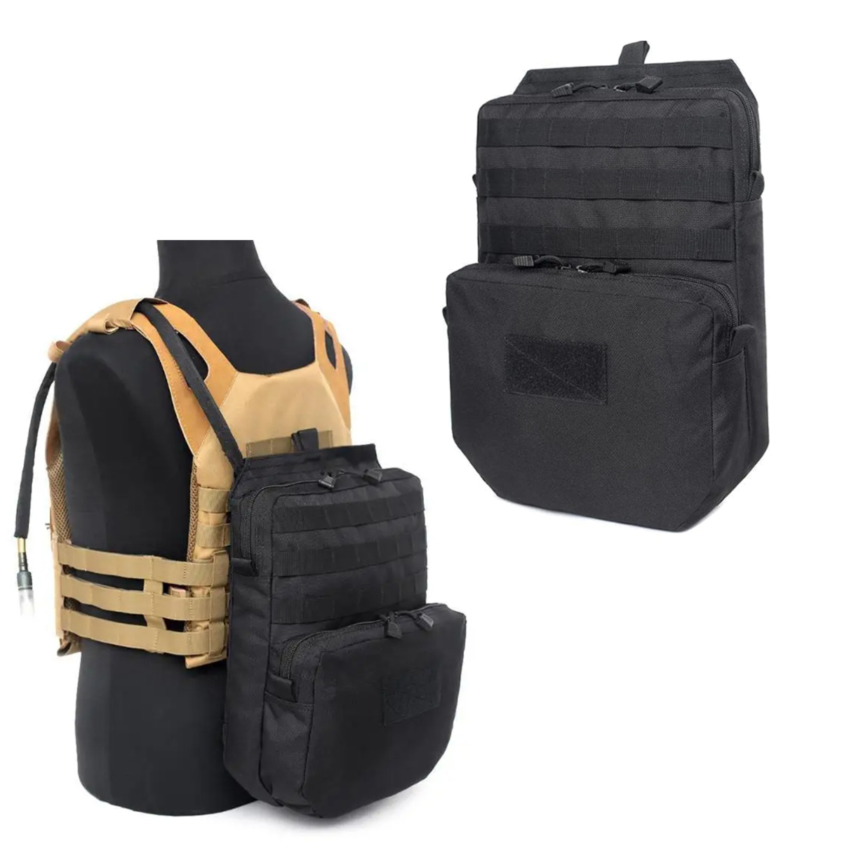 Edc Carry Kit - กระเป๋าเป้สะพายหลังสำหรับออกแคมป์กลางแจ้งกระเป๋าเป้สะพายหลังให้ความชุ่มชื้นอุปกรณ์การล่าเสื้อกั๊กอุปกรณ์เสริม EDC กระเป๋าไนลอนเดินป่าเดินทางเอาตัวรอด