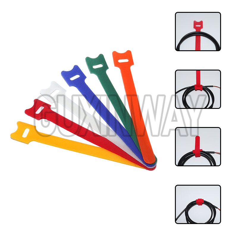 Gear Tie Reusable - สายรัดเคเบิลแบบใช้ซ้ำได้ 50 ชิ้น สายรัดแบบตะขอและห่วง สายรัดอเนกประสงค์สำหรับจัดระเบียบสายไฟสำหรับคอมพิวเตอร์/ทีวี/อุปกรณ์อิเล็กทรอนิกส์