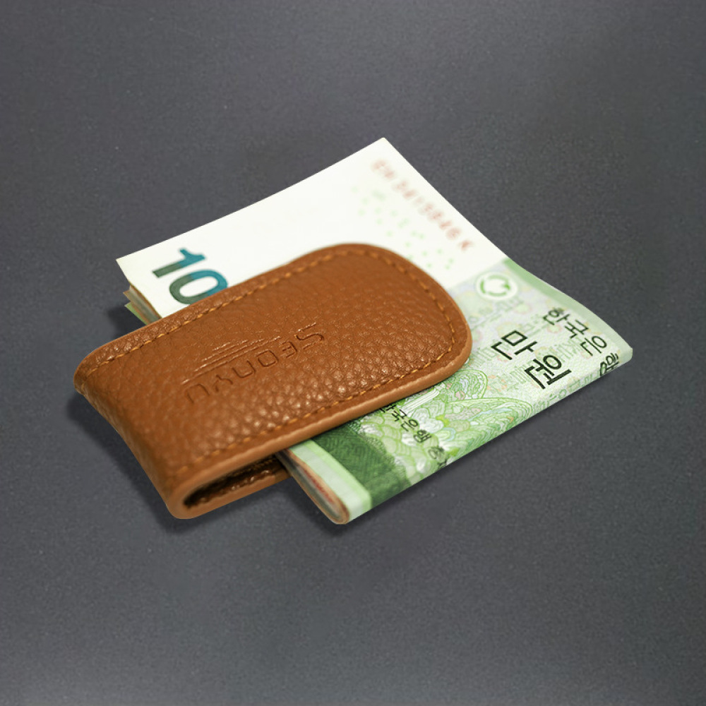Money Clip Magnetic - กระเป๋าสตางค์หนังวัวแท้สุดหรูแบบแม่เหล็ก ดีไซน์มินิมอล ที่ใส่เงินแบบบาง กระเป๋าใส่บัตรพกพาสะดวก สำหรับการเดินทางและการใช้งานในชีวิตประจำวัน