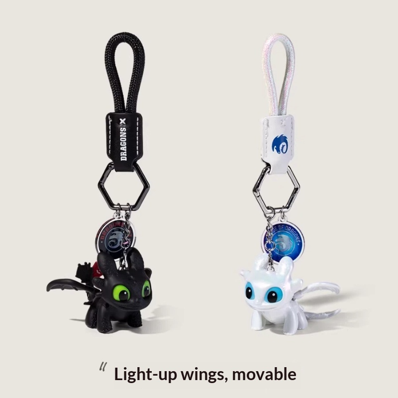 Carabiner Keychain - พวงกุญแจมังกรแท้ ทูธเลส ไนท์ ชา ไวท์ ไลท์
