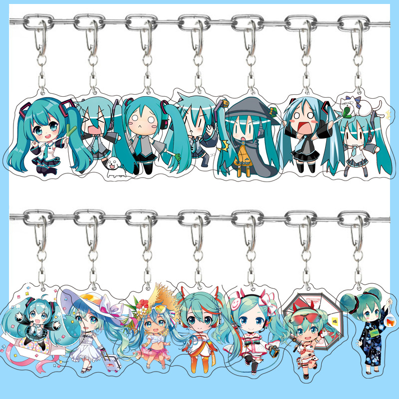 Carabiner Keychain - พวงกุญแจอะคริลิกน่ารักลายฮัตสึเนะ มิกุ ของสะสมจากอนิเมะ เหมาะสำหรับเป็นของขวัญสำหรับเพื่อน คู่รัก หรือตกแต่งกระเป๋าและรถยนต์