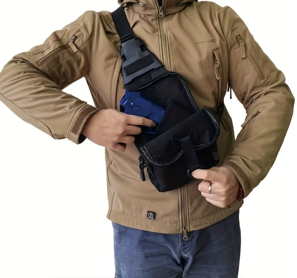 กระเป๋าสะพายแบบยุทธวิธีสำหรับพ - Edc Concealed Carry Sling Bag บทวิจารณ์และราคา