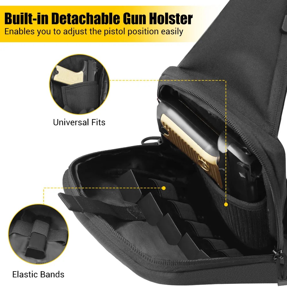 กระเป๋าเก็บปืนแบบซ่อนสำหรับพกพ - Edc Concealed Carry Sling Bag บทวิจารณ์และราคา