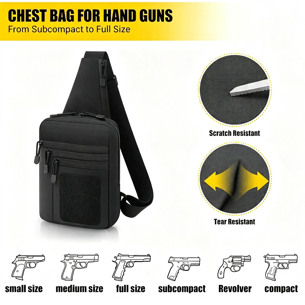 กระเป๋าเก็บปืนแบบซ่อนสำหรับพกพ - Edc Concealed Carry Sling Bag บทวิจารณ์และราคา