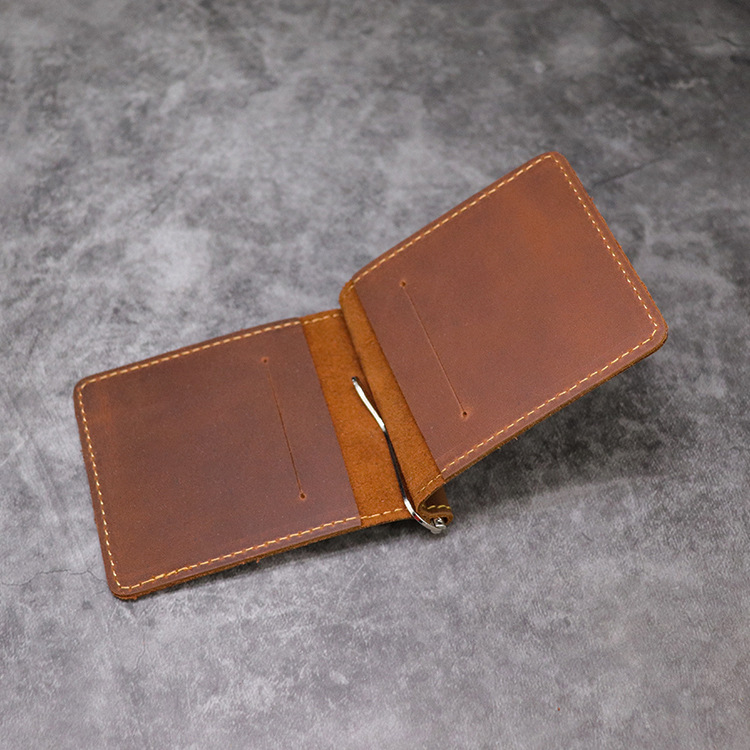 Handmadeของแท้หนังเงินคลิปกระเ - Money Clip Magnetic บทวิจารณ์และราคา