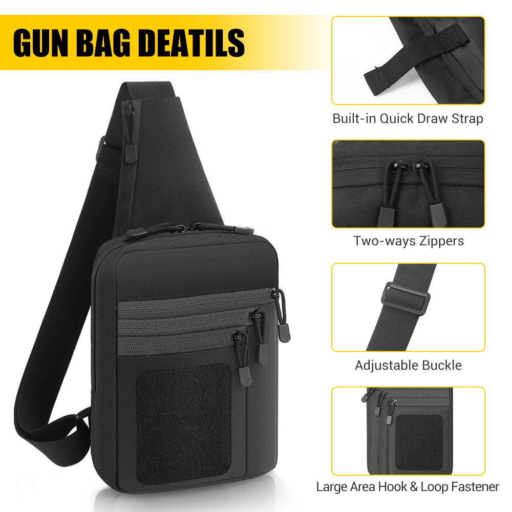 กระเป๋าปืนพกยุทธวิธี กระเป๋าใส - Edc Concealed Carry Sling Bag บทวิจารณ์และราคา