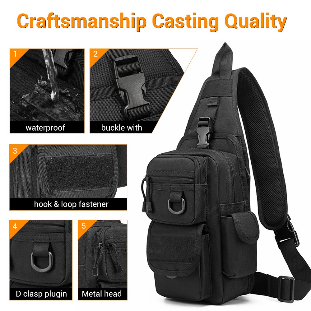 กระเป๋าปืนพกพาแบบยุทธวิธี กระเ - Edc Concealed Carry Sling Bag บทวิจารณ์และราคา